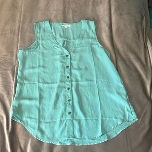 Maurices Aqua Sleeveless Blouse